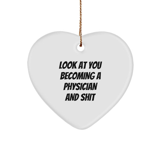 Funny Physician Heart Ornament Gifts from Friends and Family to Become a Doctor - Image 1