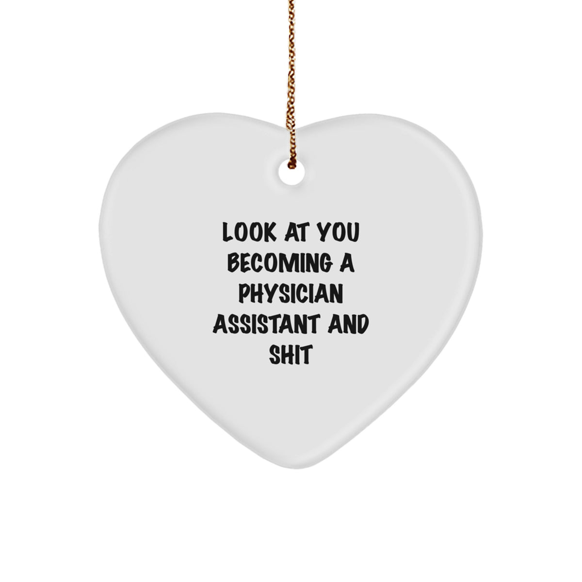 Physician Assistant Heart Keepsake Christmas Ornament for Him Gift - Image 1