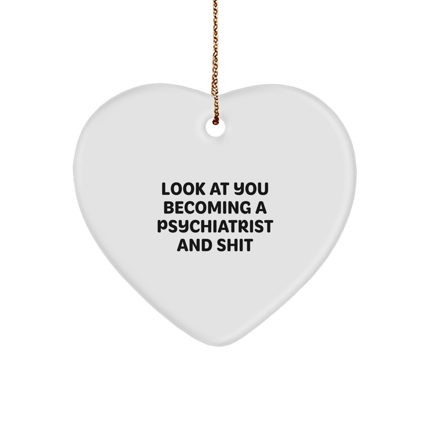 Heart Ornament Idea for Coworkers – Psychiatrist Christmas Gift - Image 1