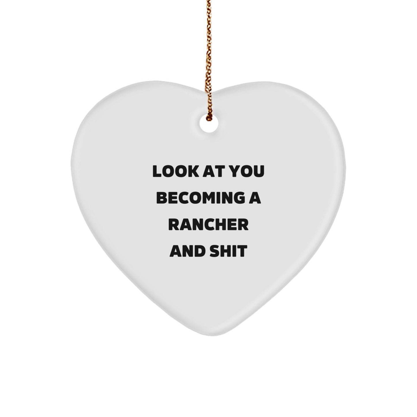Sassy Rancher Heart Ornament for Friends Christmas Gift - Image 1