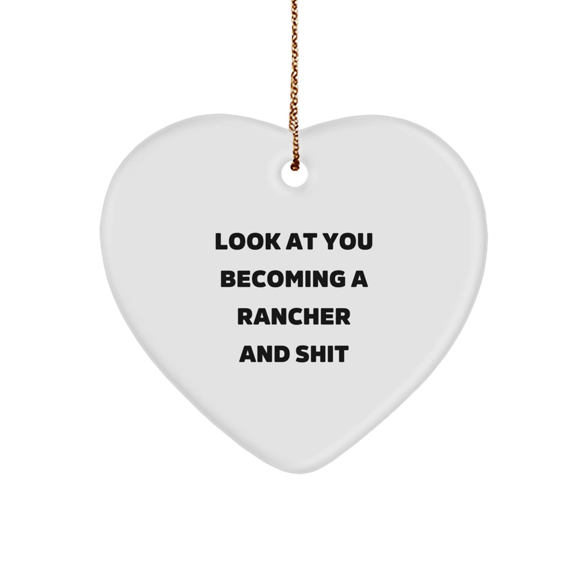 Sassy Rancher Heart Ornament for Friends Christmas Gift - Image 1