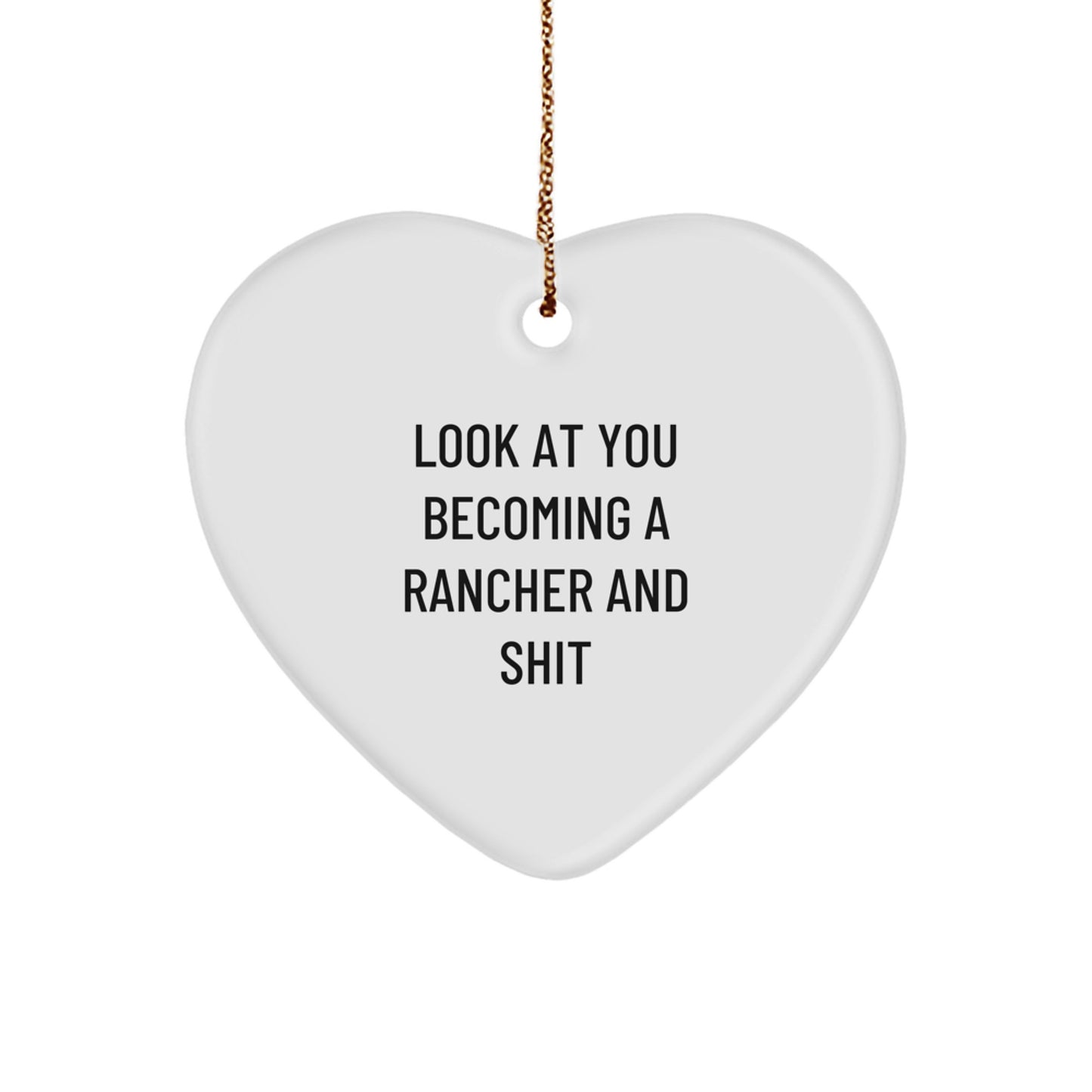 Rancher Heart Ornament for Coworkers Idea Funny Christmas Gift - Image 1