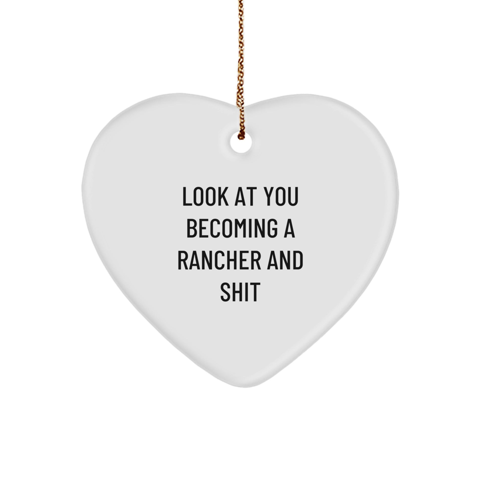 Rancher Heart Ornament for Coworkers Idea Funny Christmas Gift - Image 1