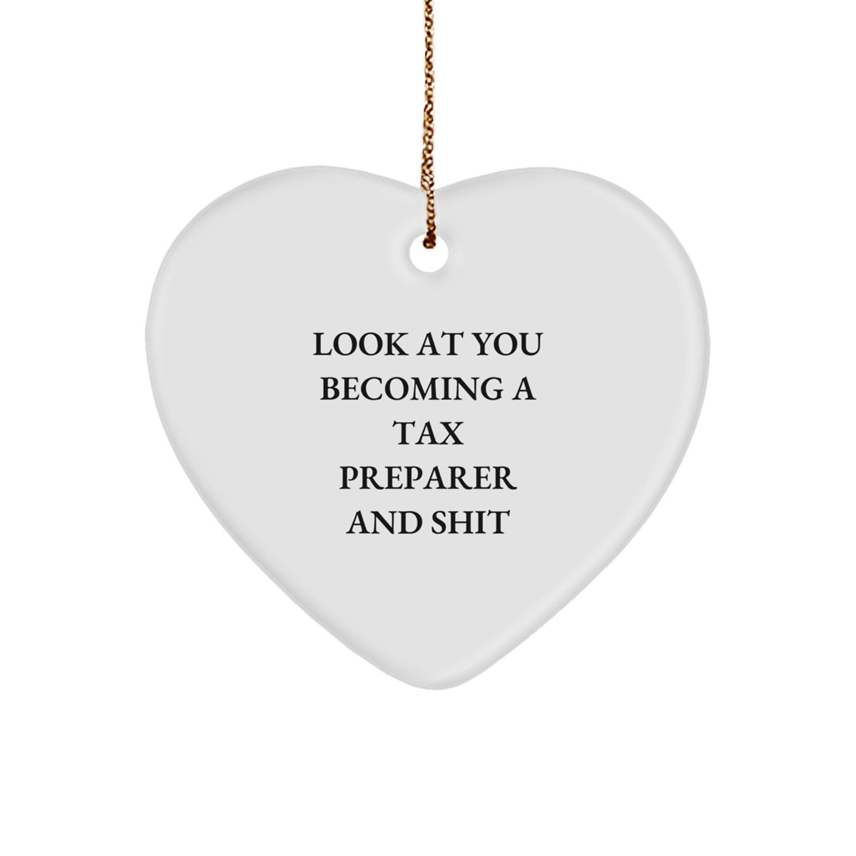 Tax Preparer Heart Ornament for a Best Friend Companion Christmas Gift - Image 1