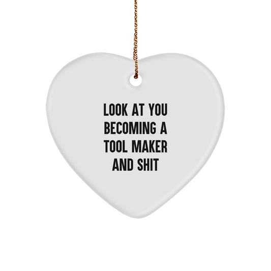 Christmas Gift for Her Tool Maker Heart Ornament Surprise Present - Image 1
