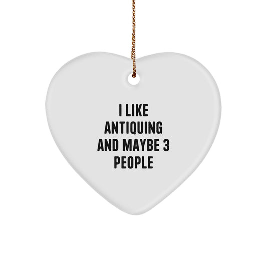 Antiquing Heart Christmas Ornament Gift for Happy Kids – I Like Antiquing - Image 1