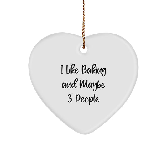 Playful Baking Heart Ornament for Roommates Memento Christmas Unique Gift - Image 1