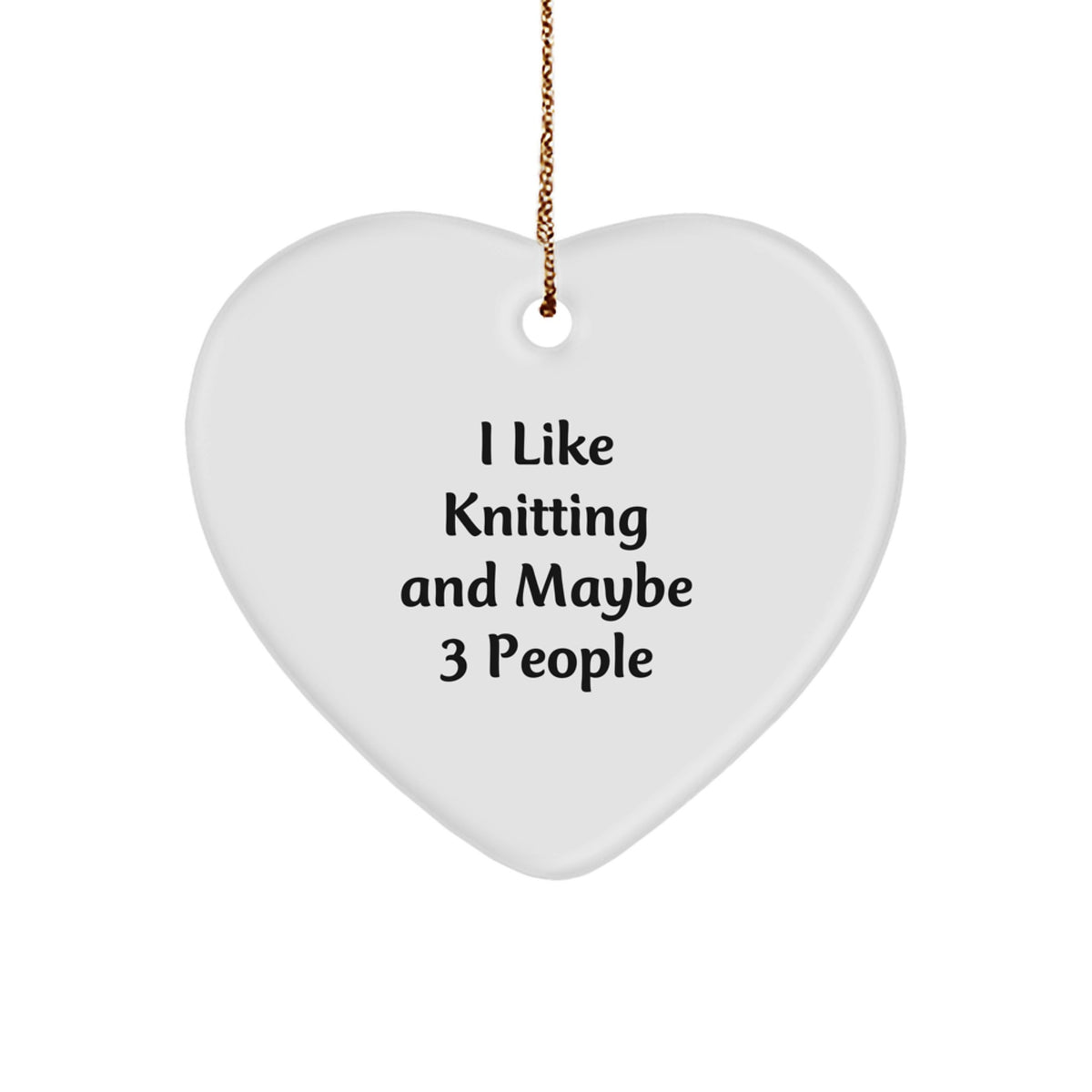 Heart Ornament Knitting Christmas Gift for Coworkers Idea - Image 1