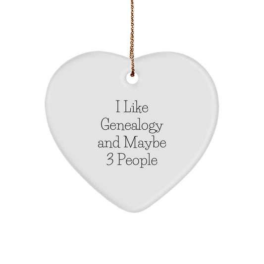 Genealogy Gifts for Genealogy Lovers - Funny Heart Ornament Gifts from Friends to Family this Christmas - Image 1