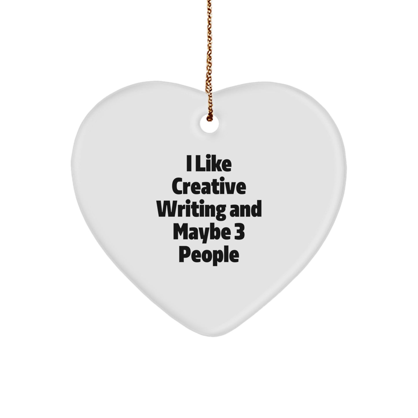 Creative Writing Novelty Heart Ornament for Friends Christmas Gift - Image 1