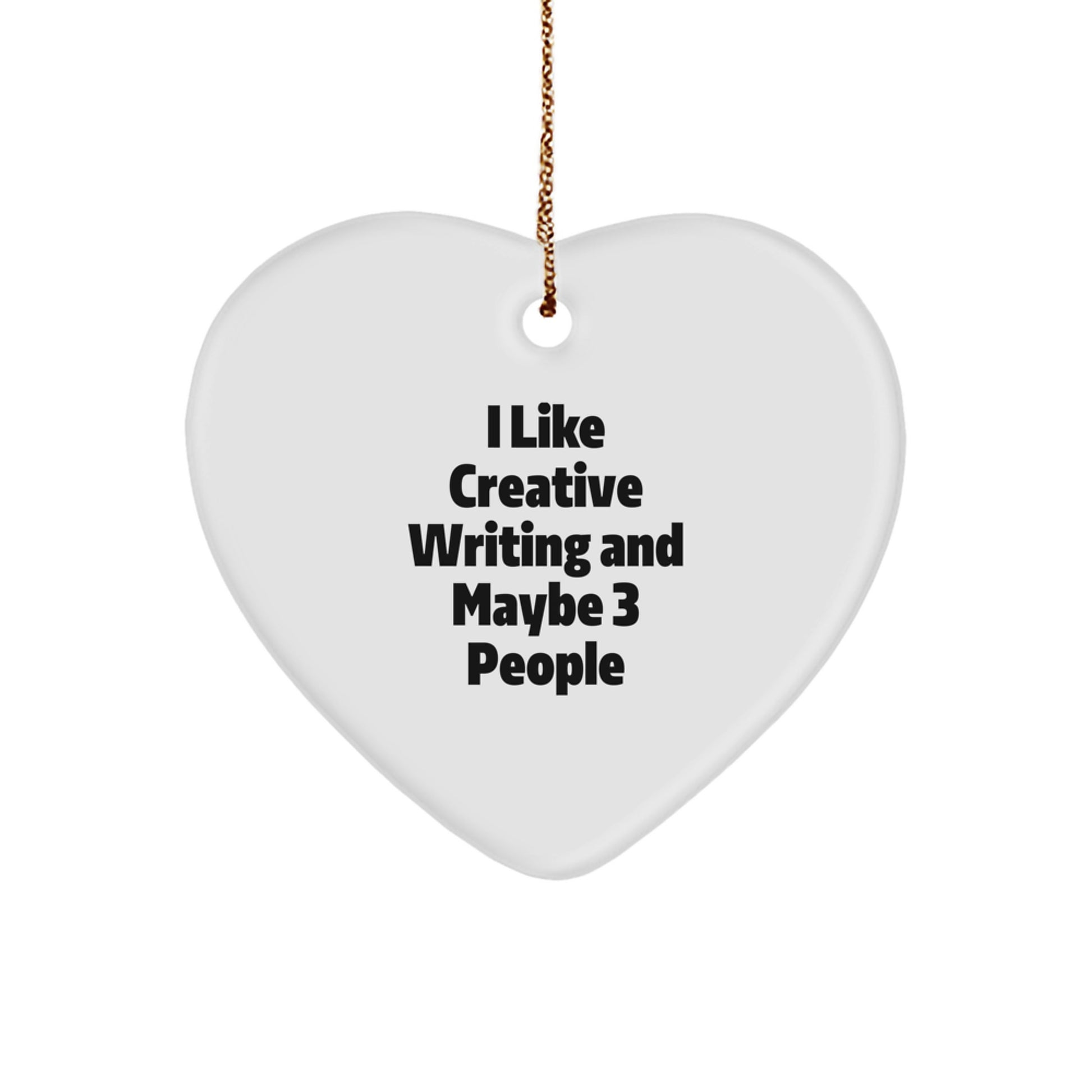 Creative Writing Novelty Heart Ornament for Friends Christmas Gift - Image 1