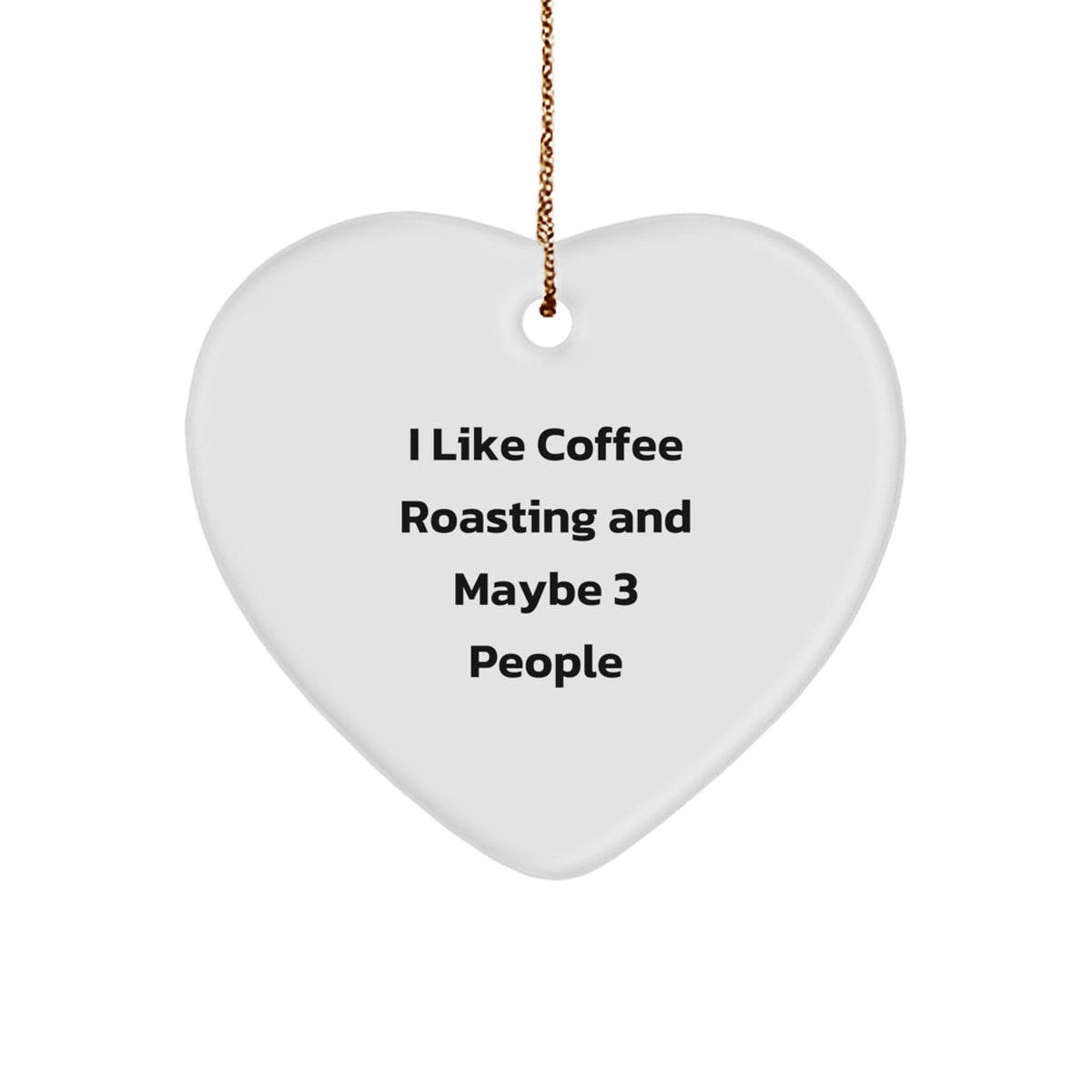 Coffee Roasting Heart Ornament for Coworkers Idea Christmas Gift - Image 1