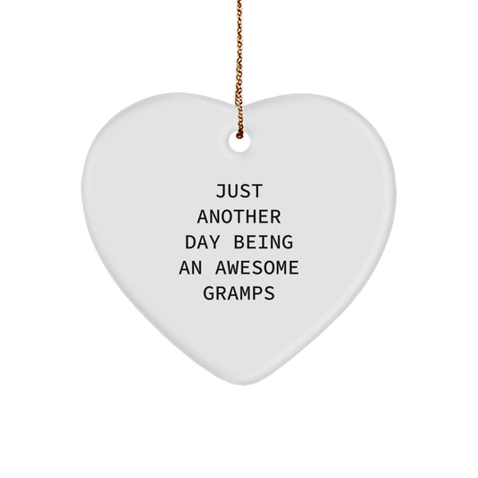 Playful Gramps Christmas Ornament Gift for Roommates Memento - Image 1