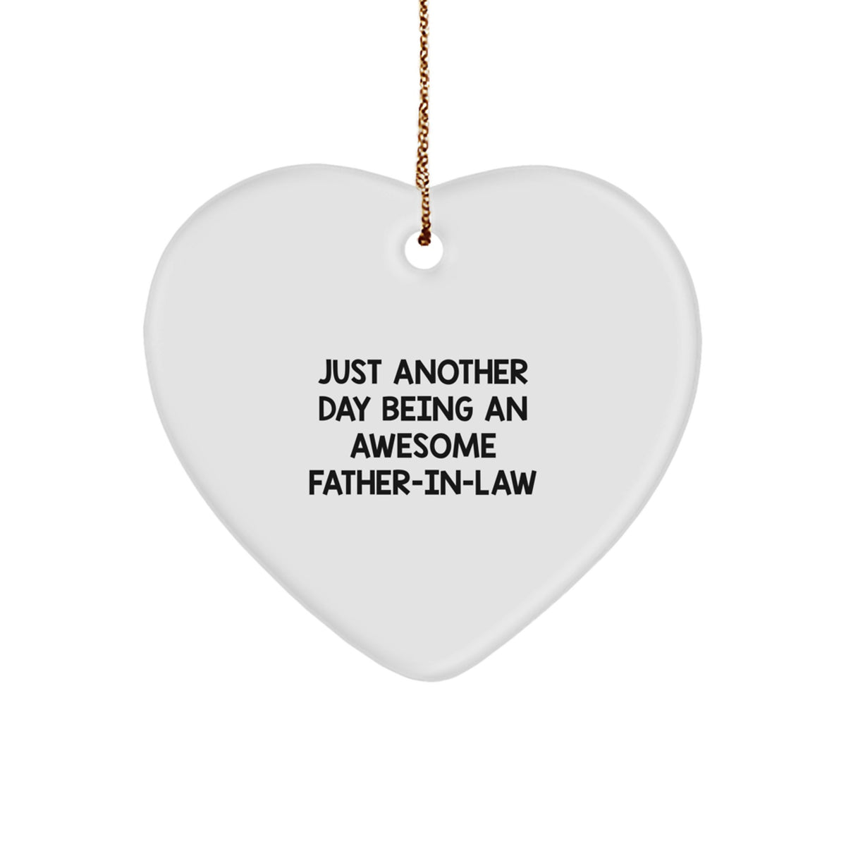 Father-in-law Keepsake Heart Christmas Ornament for Him Gift - Image 1