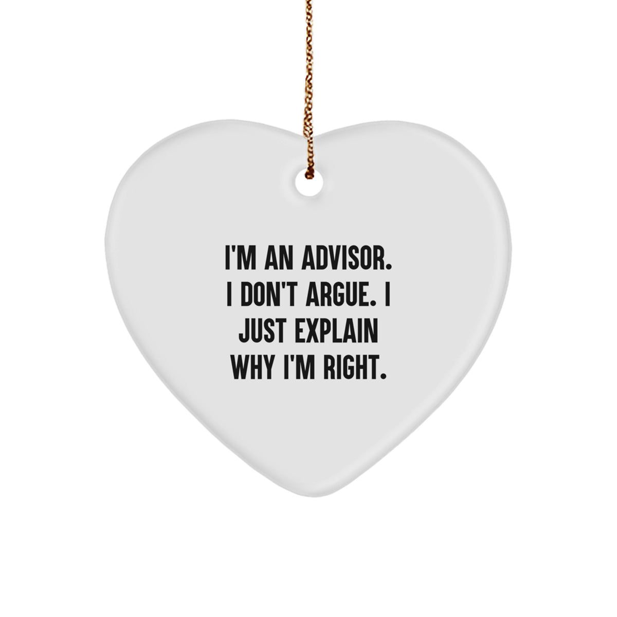 Sassy Advisor Christmas Ornament for Friends Gift I'm An Advisor - Image 1