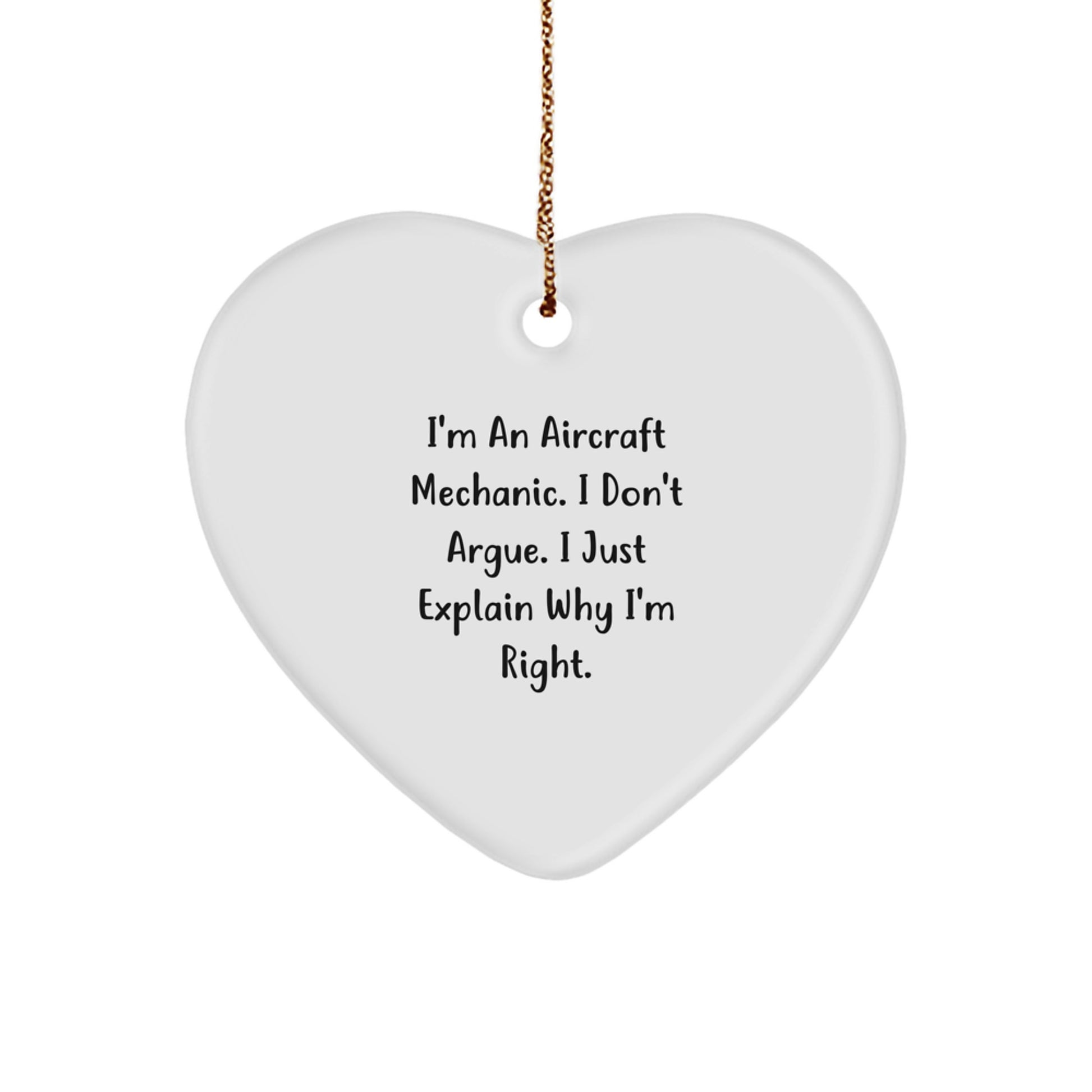 Witty Aircraft Mechanic Christmas Ornament for Friends Gift - Image 1