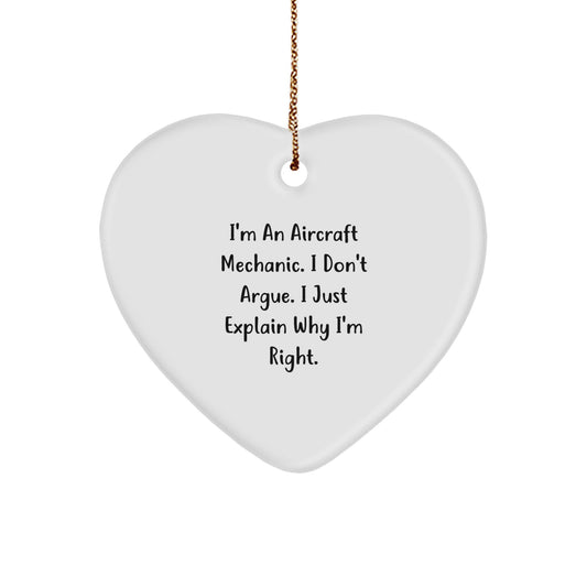 Witty Aircraft Mechanic Christmas Ornament for Friends Gift - Image 1