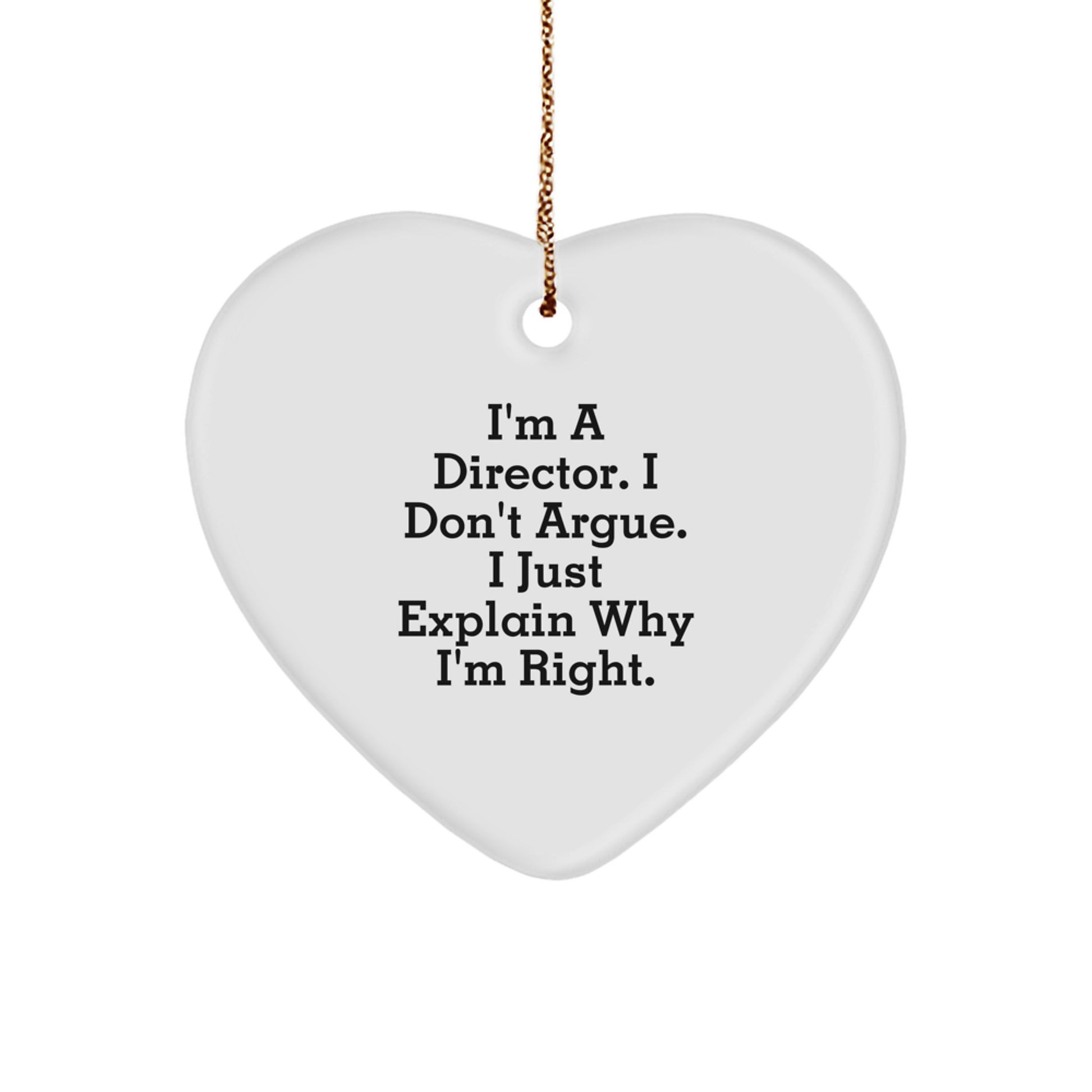 Funny Director Heart Ornament Gifts for Men from Family, Unique Christmas Unique Decorations, Inspirational Quote - Image 1