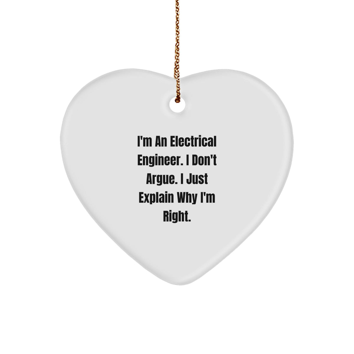 Christmas Gift for Her Electrical Engineer Heart Ornament Present - Image 1