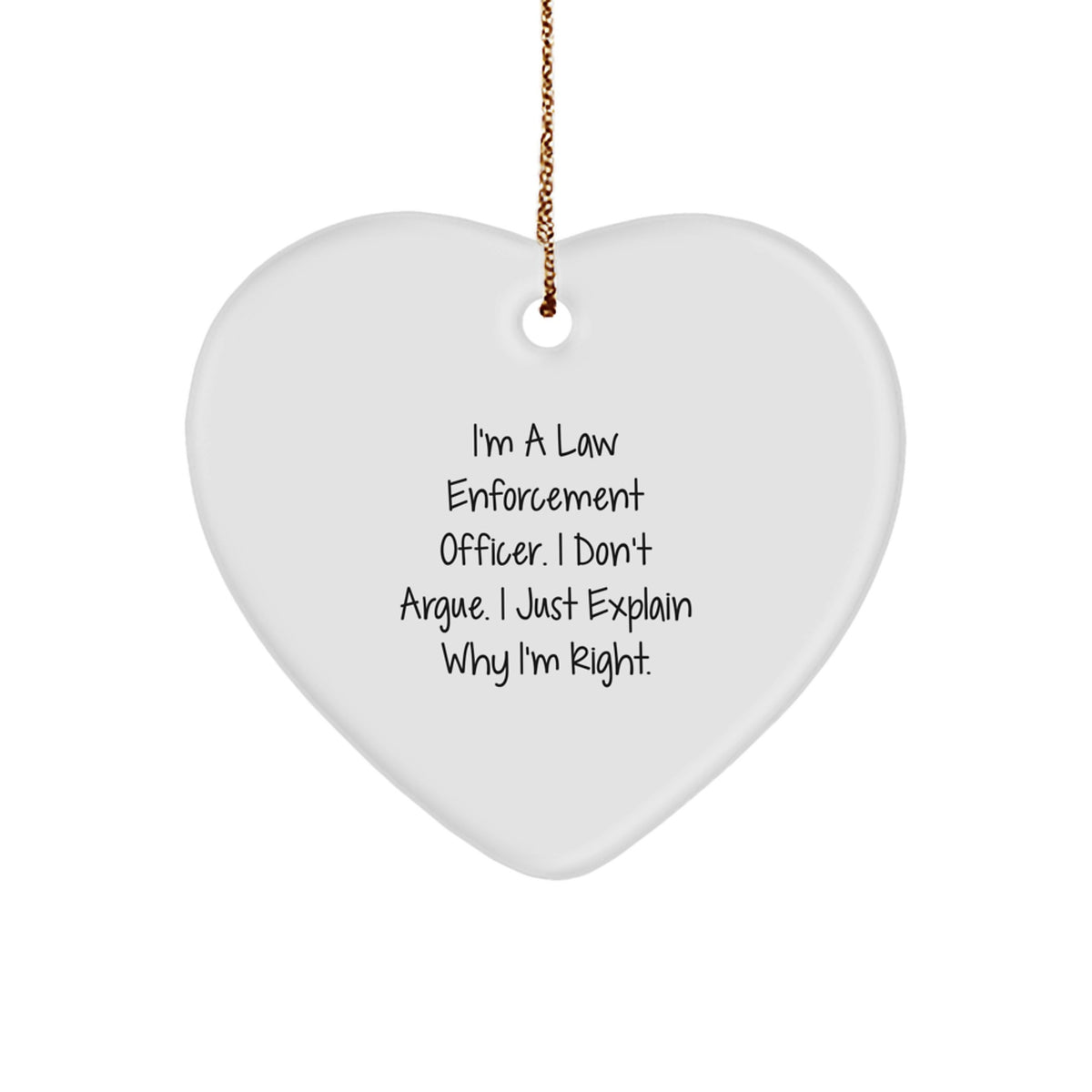 Law Enforcement Officer Keepsake Christmas Ornament for Him Gift - Image 1