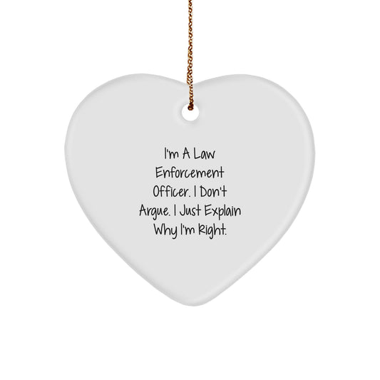 Law Enforcement Officer Keepsake Christmas Ornament for Him Gift - Image 1