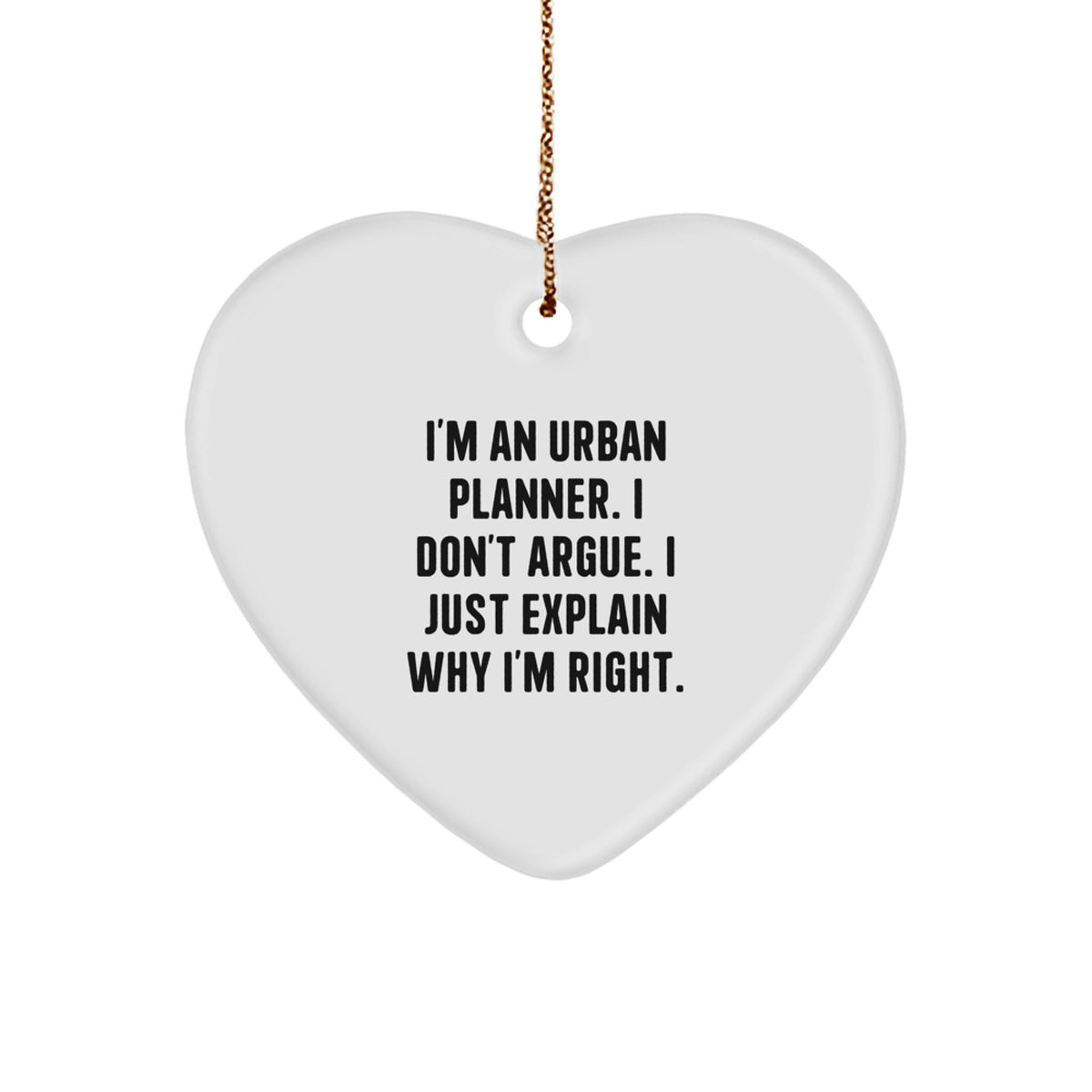Confident Urban Planner Novelty Christmas Ornament for Friends Gift - Image 1