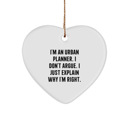 Confident Urban Planner Novelty Christmas Ornament for Friends Gift - Image 1