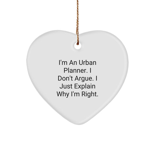 Urban Planner Heart Christmas Ornament Gift for Happy Kids – I Just Explain - Image 1