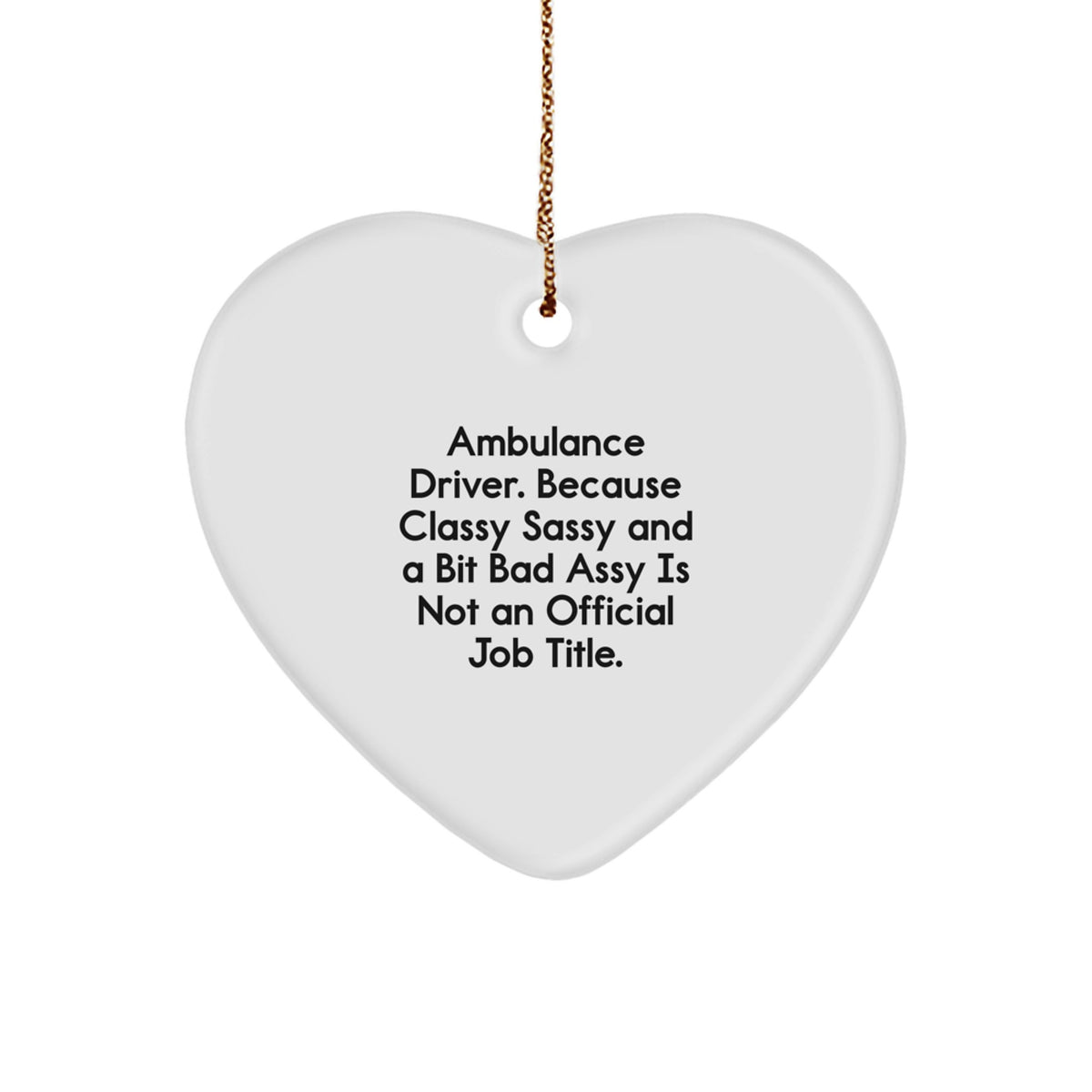 Ambulance Driver Keepsake Christmas Ornament for Him Gift - Image 1