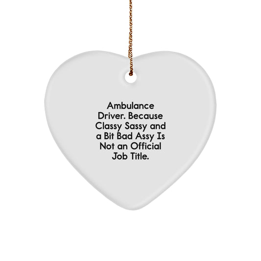Ambulance Driver Keepsake Christmas Ornament for Him Gift - Image 1