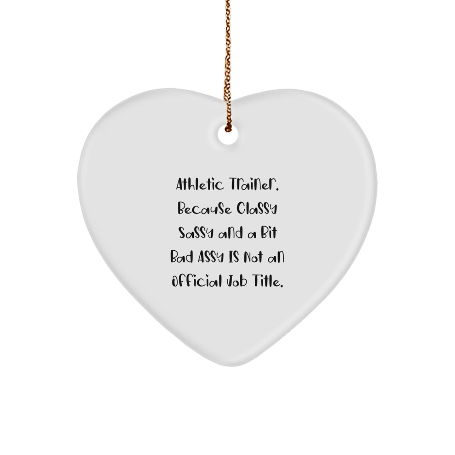 Favorite Athletic Trainer Heart Ornament for Kids Christmas Gift - Image 1