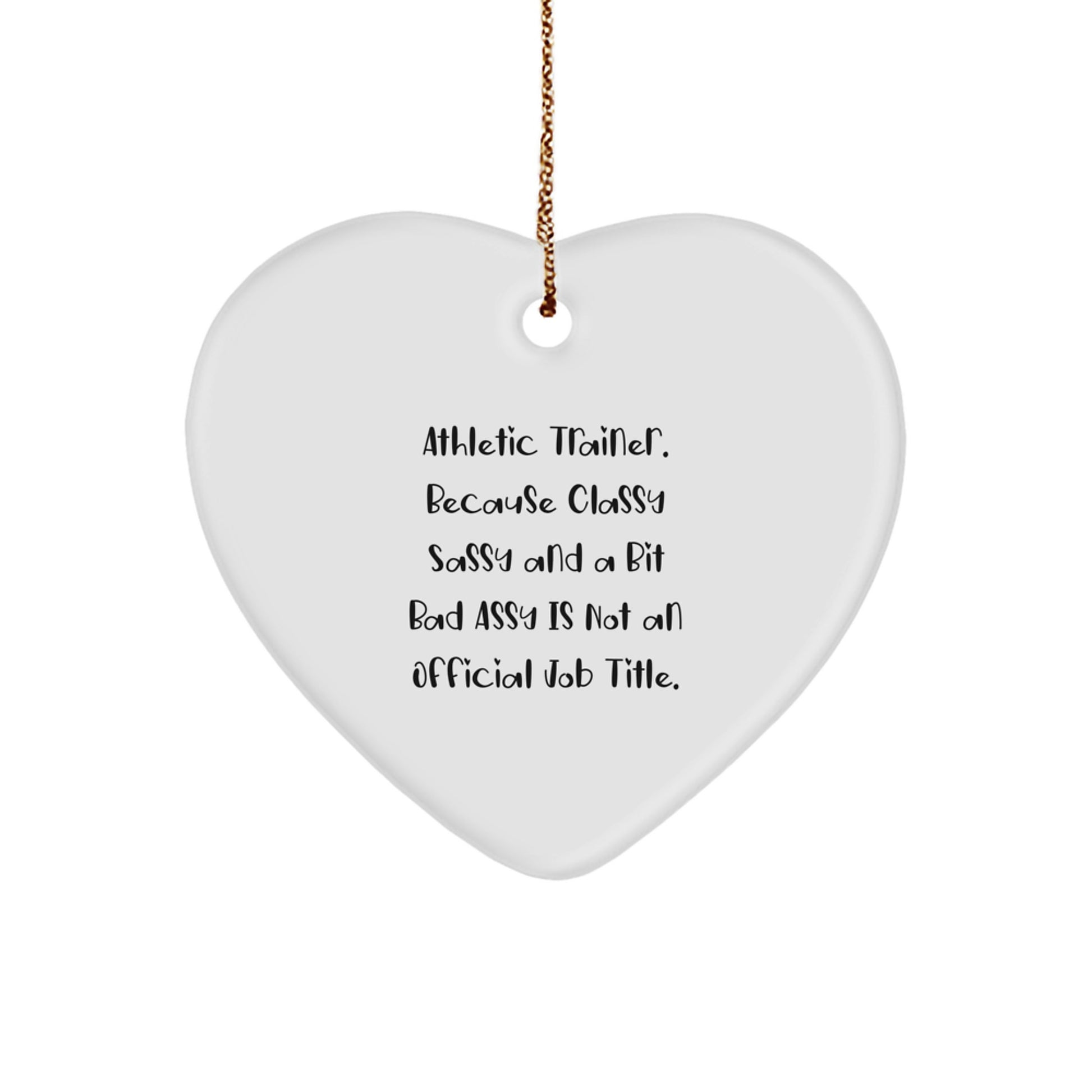 Favorite Athletic Trainer Heart Ornament for Kids Christmas Gift - Image 1