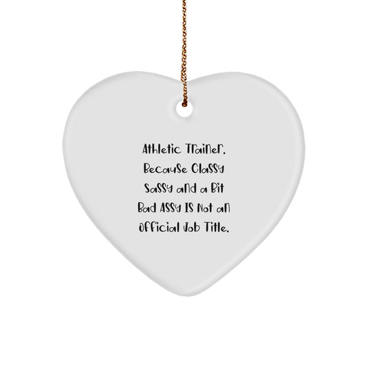 Favorite Athletic Trainer Heart Ornament for Kids Christmas Gift - Image 1