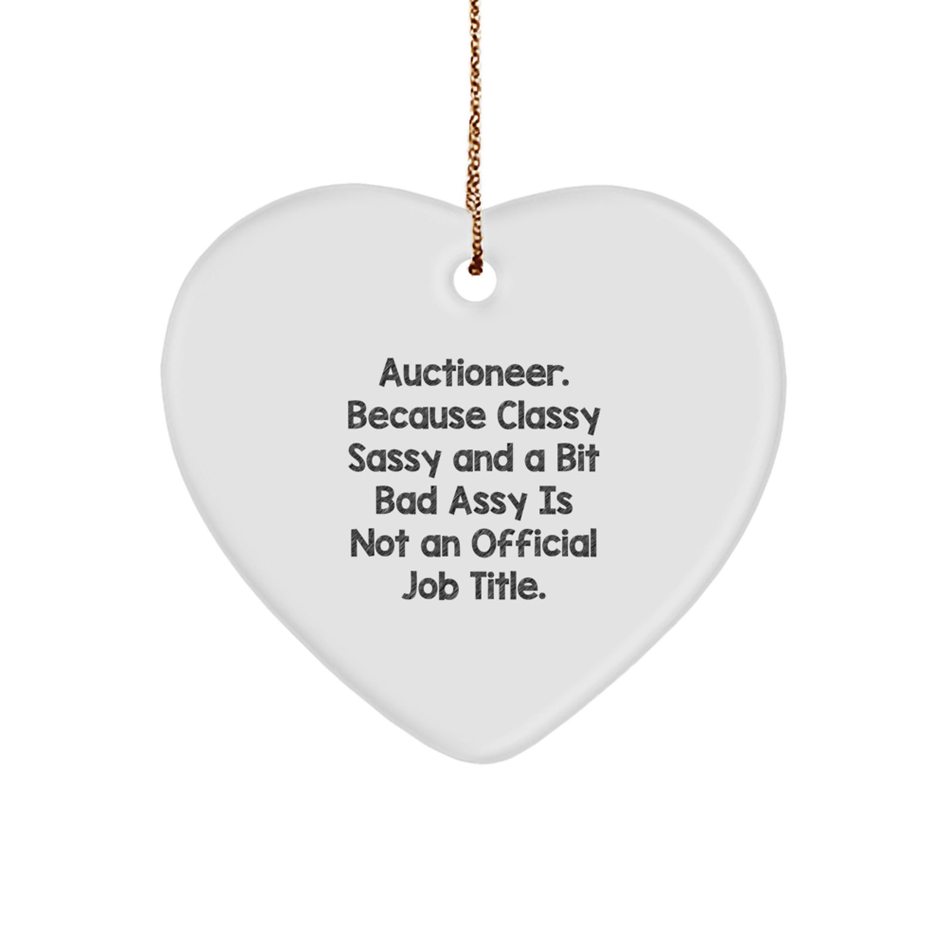 Auctioneer Keepsake Christmas Ornament for Him Gift - Image 1