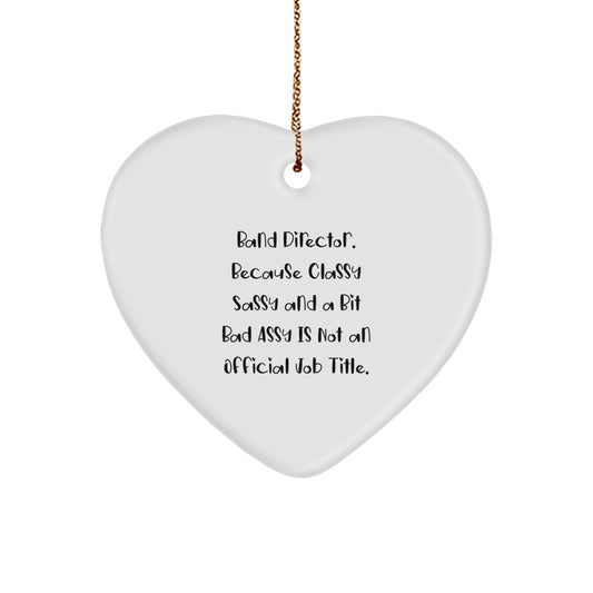 Band Director Heart Ornament for Family Treasure Christmas Unique Gift - Image 1