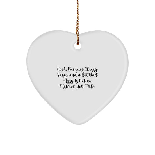 Cook Heart Ornament Favorite for Kids Christmas Gift - Image 1