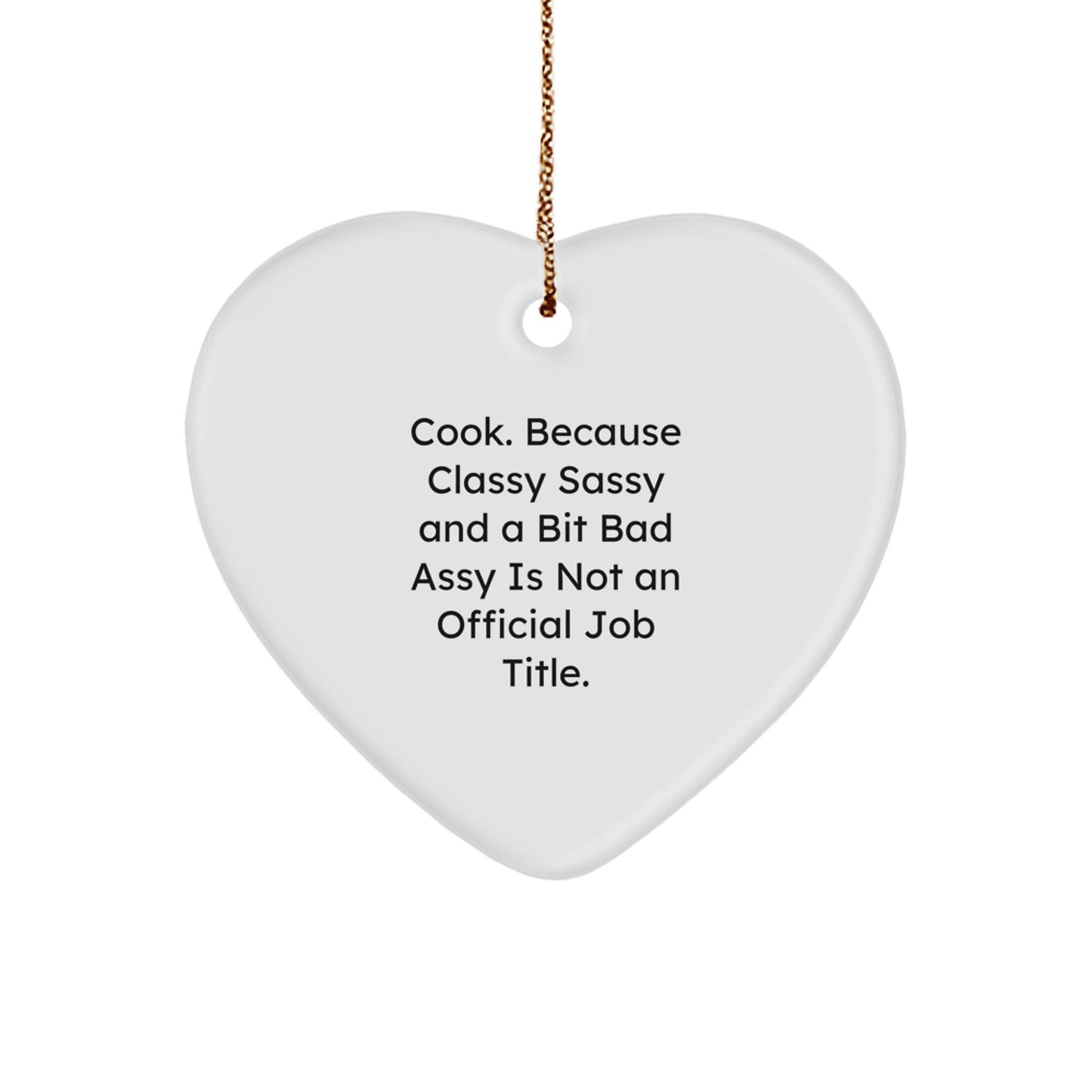 Cook Heart Ornament for Family Treasure Christmas Keepsake Gift - Image 1