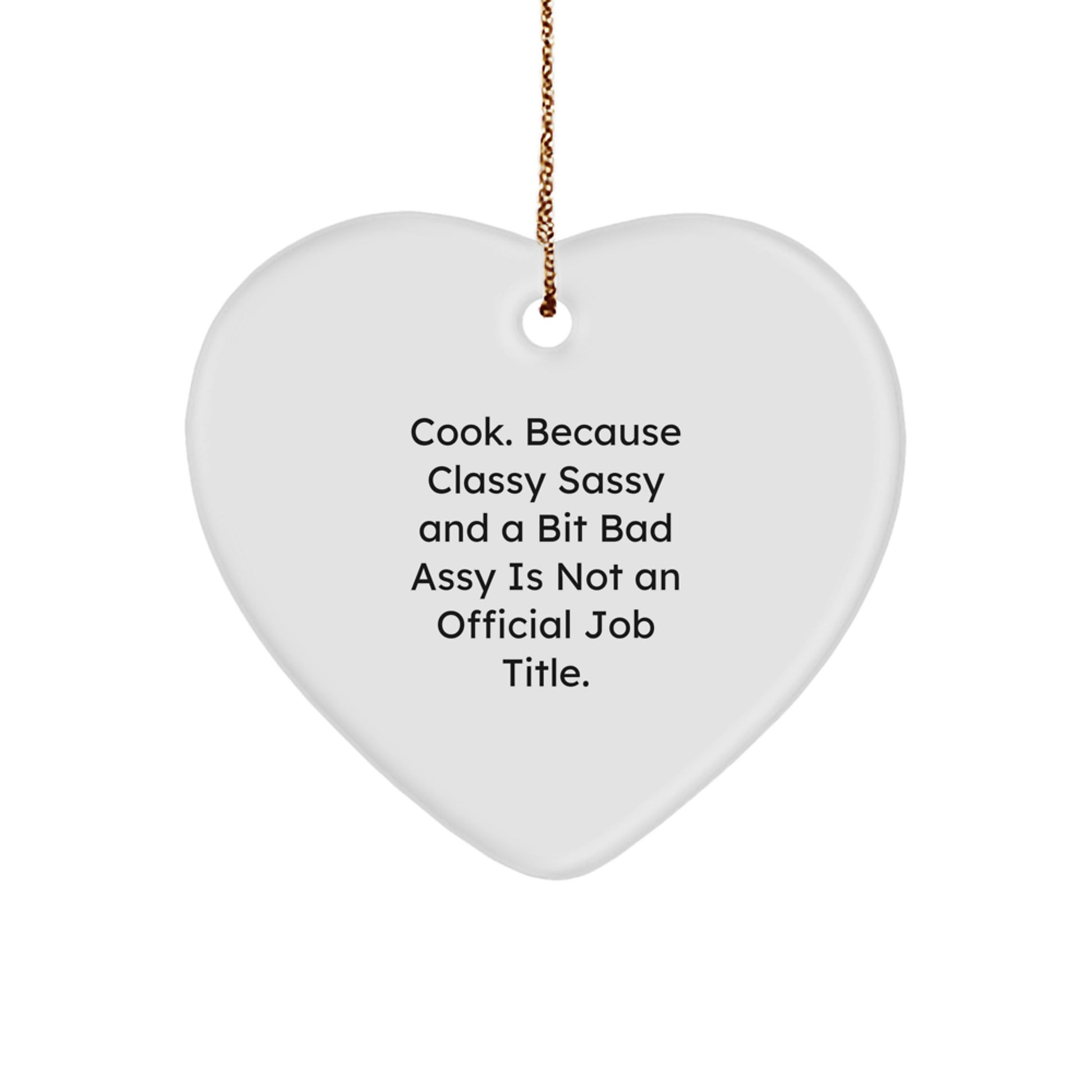 Cook Heart Ornament for Family Treasure Christmas Keepsake Gift - Image 1