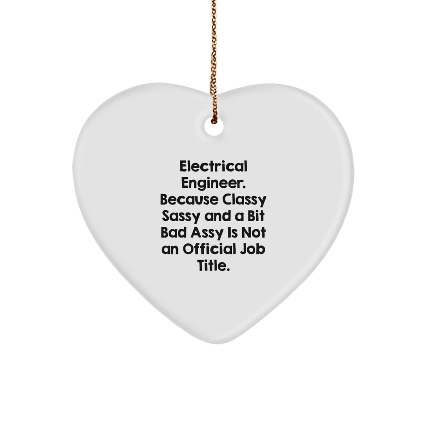 Electrical Engineer Gifts, Funny Heart Ornament, Christmas Unique Gifts for Men, Women, Coworkers, Friends, Family - Image 1