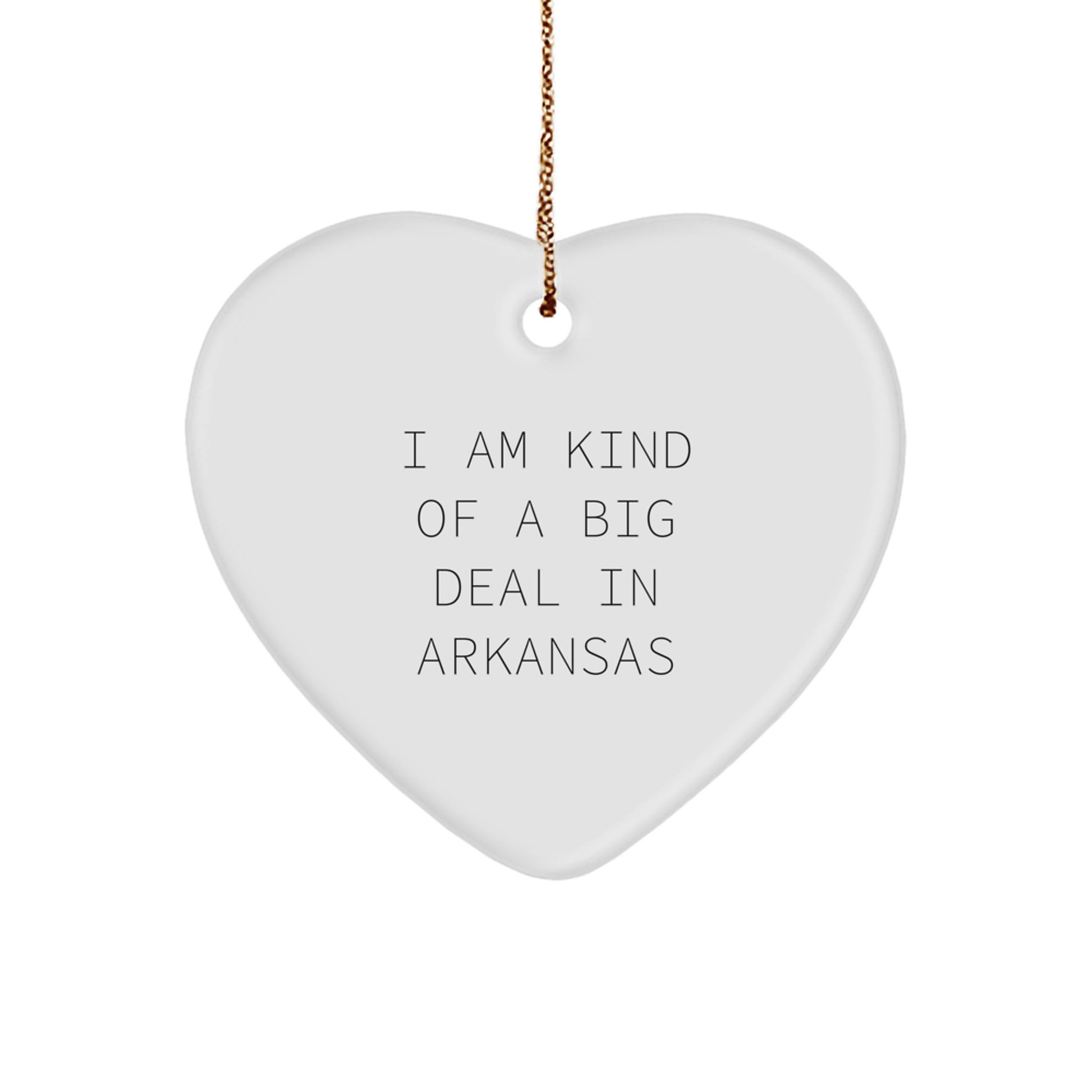 Arkansas Heart Ornament, Funny Gift from Friends to Family, Christmas Unique Gifts for Men Women - Image 1