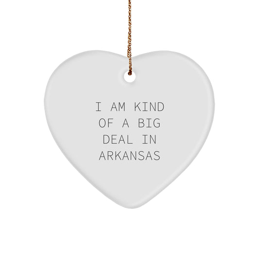 Arkansas Heart Ornament, Funny Gift from Friends to Family, Christmas Unique Gifts for Men Women - Image 1