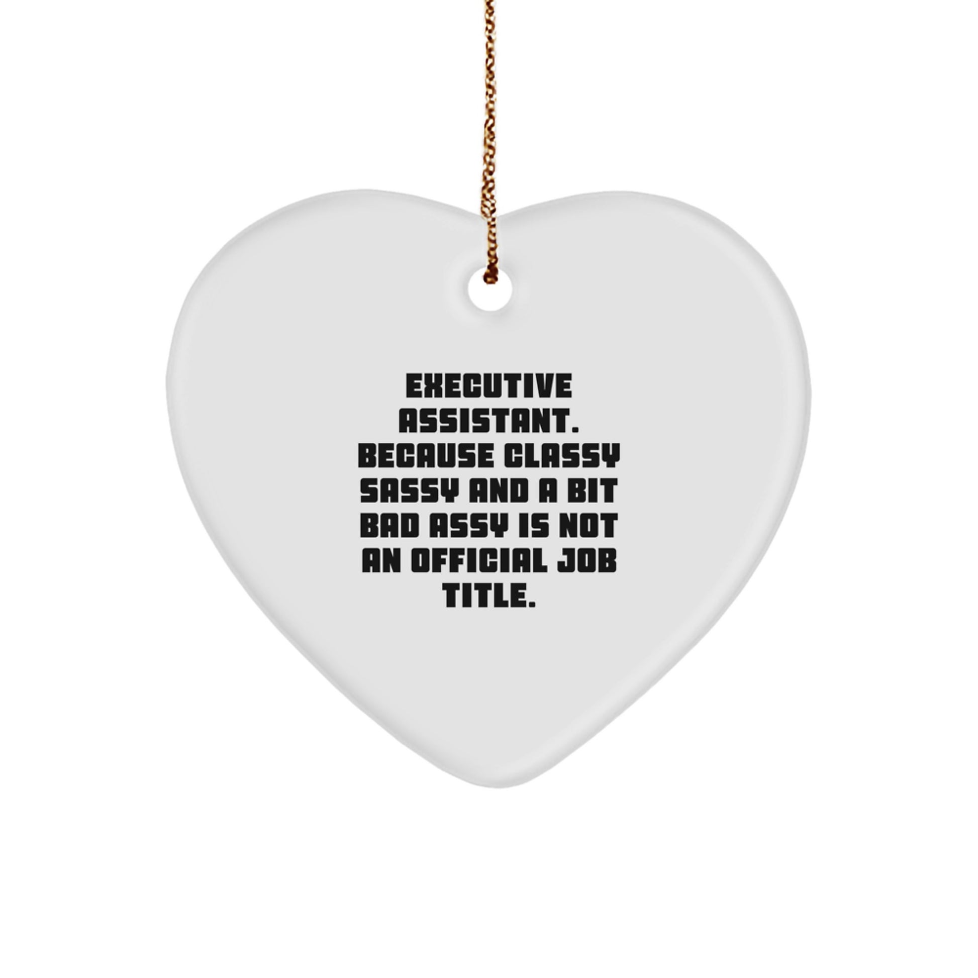 Funny Executive Assistant Gifts for Her from Friends - Heart Ornament Christmas Unique Gifts - Image 1