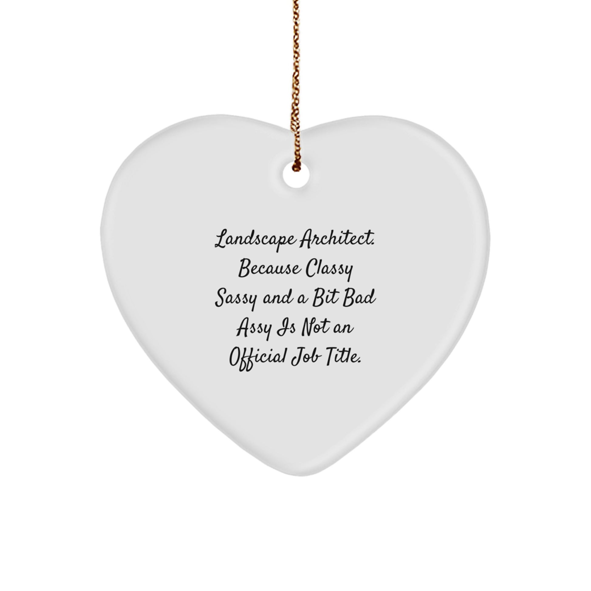 Funny Heart Ornament Gifts from Friends for Landscape Architect - Christmas Unique Gifts for Him - Image 1
