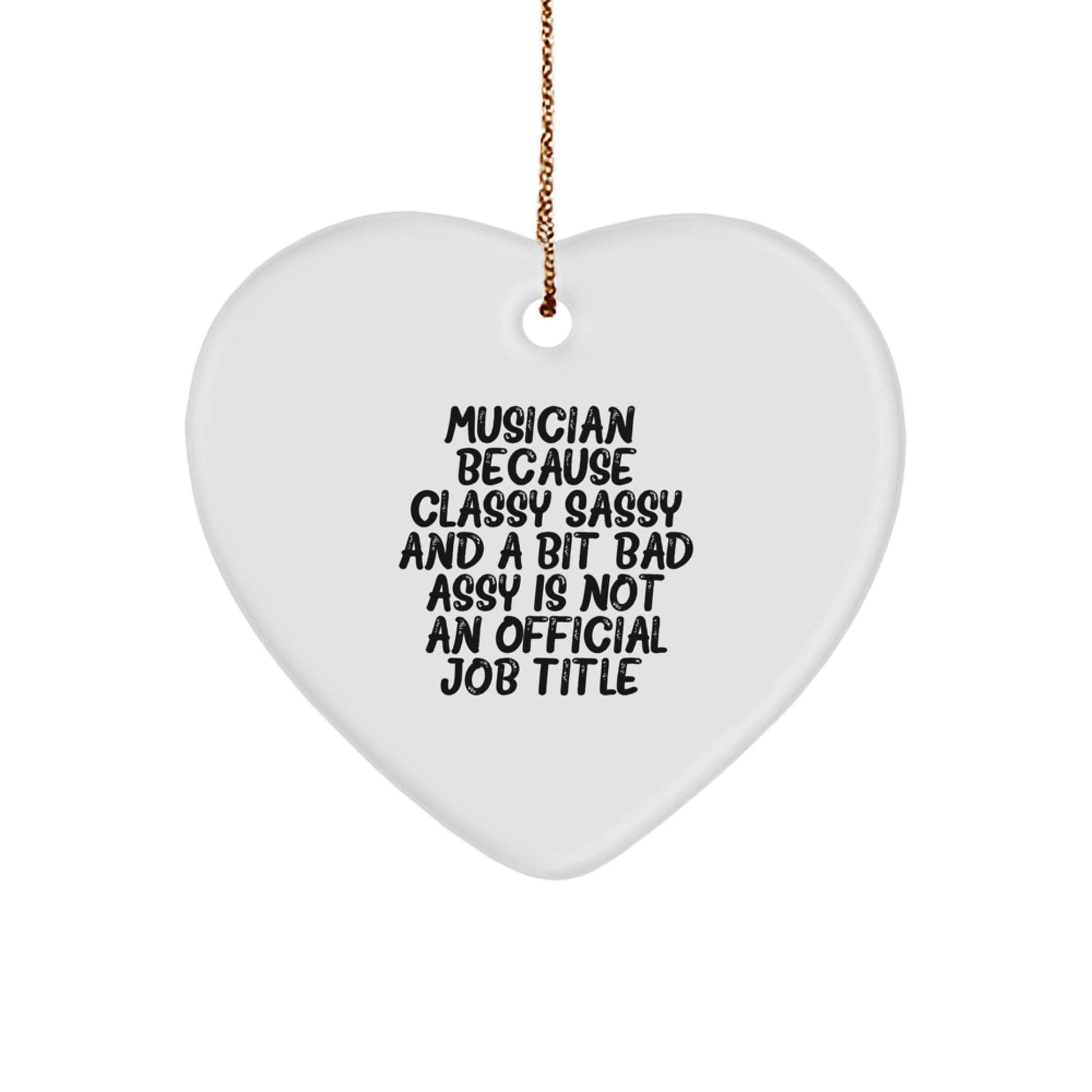 Funny Musician Heart Ornament Gifts from Friends for Musician Christmas Unique - Image 1