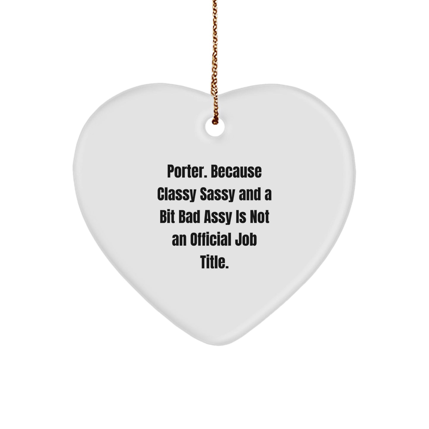Christmas Gift Heart Ornament for Her – Porter Quote Present - Image 1