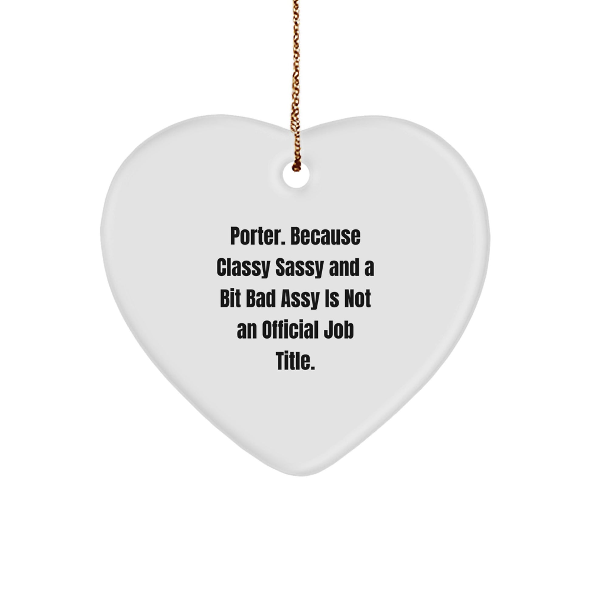 Christmas Gift Heart Ornament for Her – Porter Quote Present - Image 1