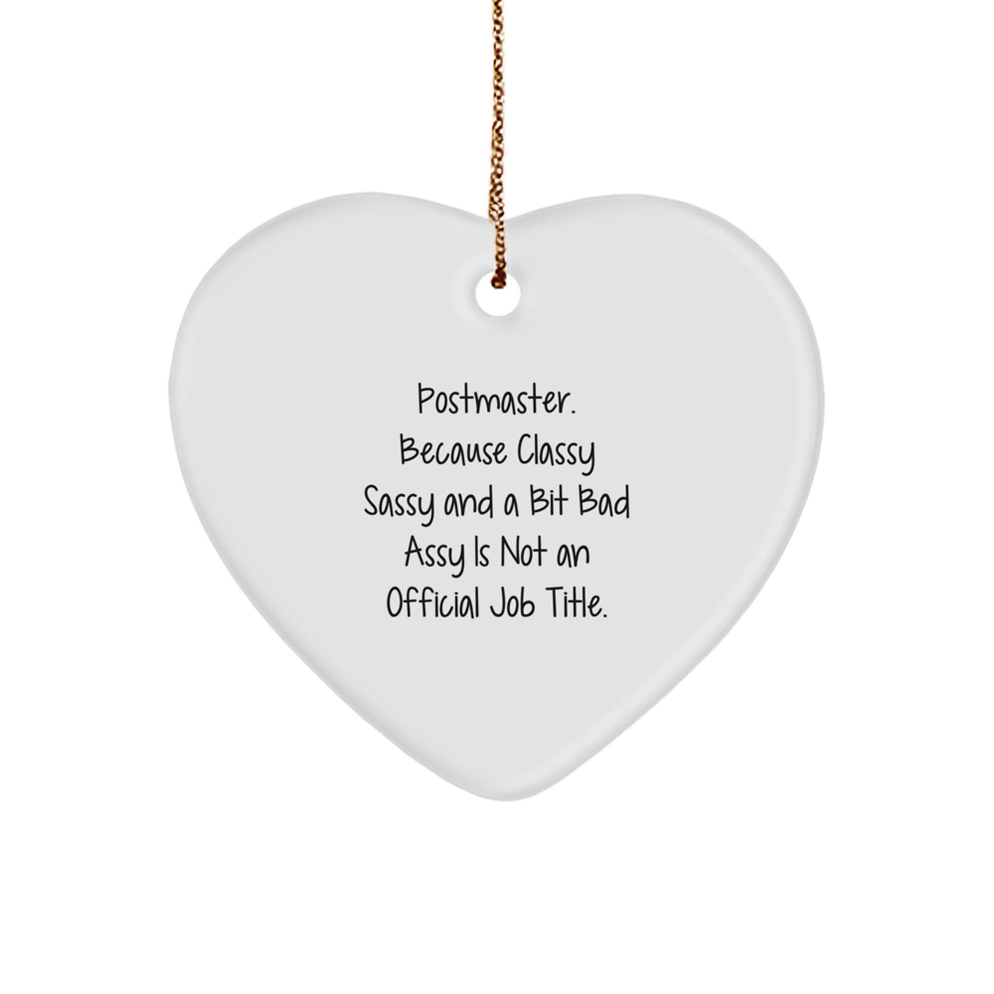 Christmas Ornament Gift for Her Postmaster Heart Keepsake Present - Image 1