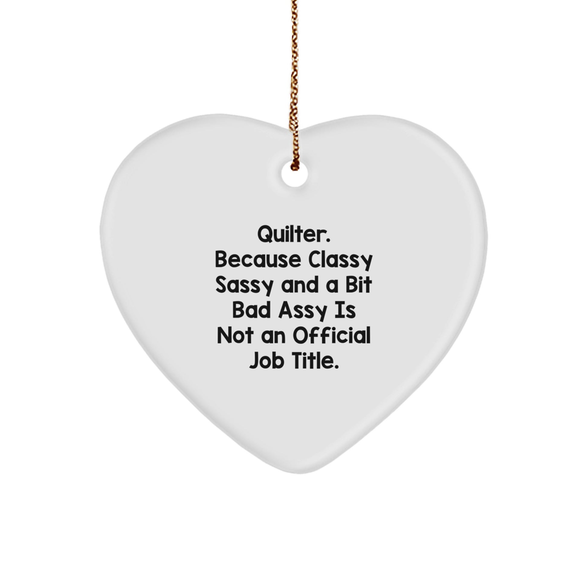 Quilter Heart Ornament Novelty Bright Christmas Gift for Friends - Image 1