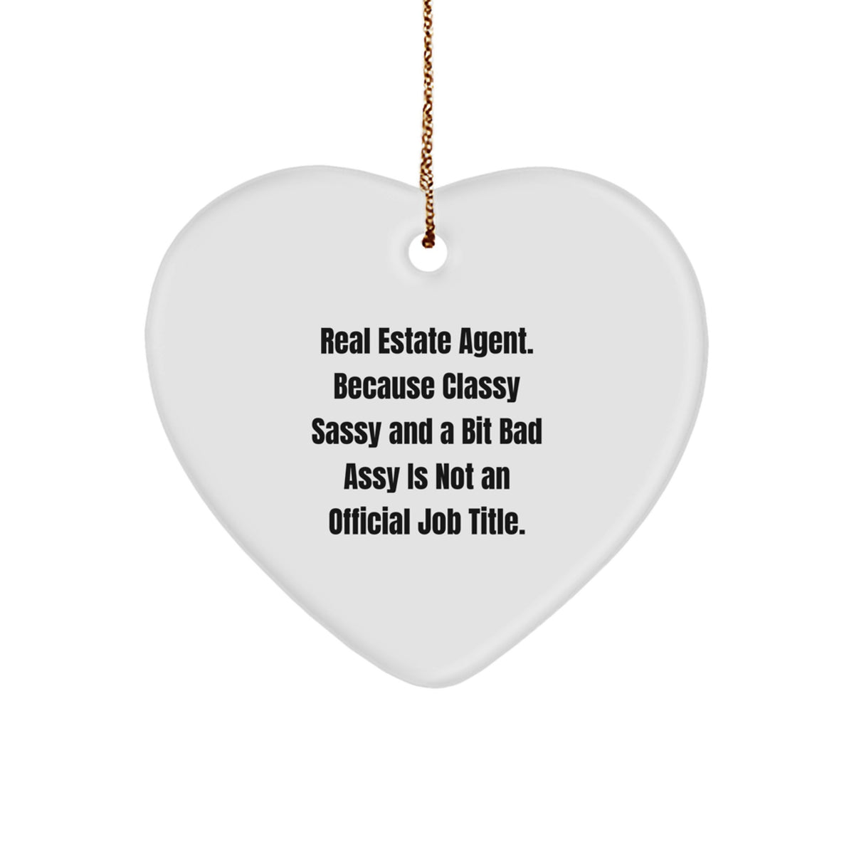 Real Estate Agent Heart Ornament Collectible for Neighbor Christmas Gift - Image 1