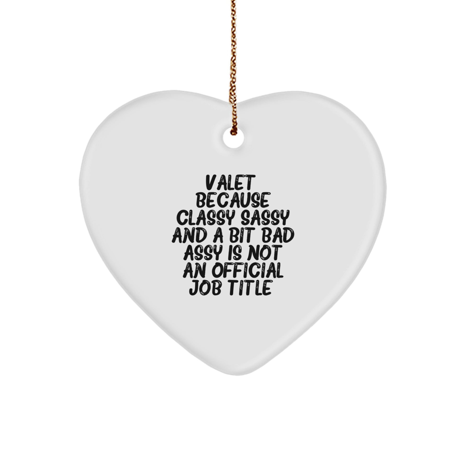 Valet Heart Ornament Christmas Gift for Coworkers Idea - Image 1